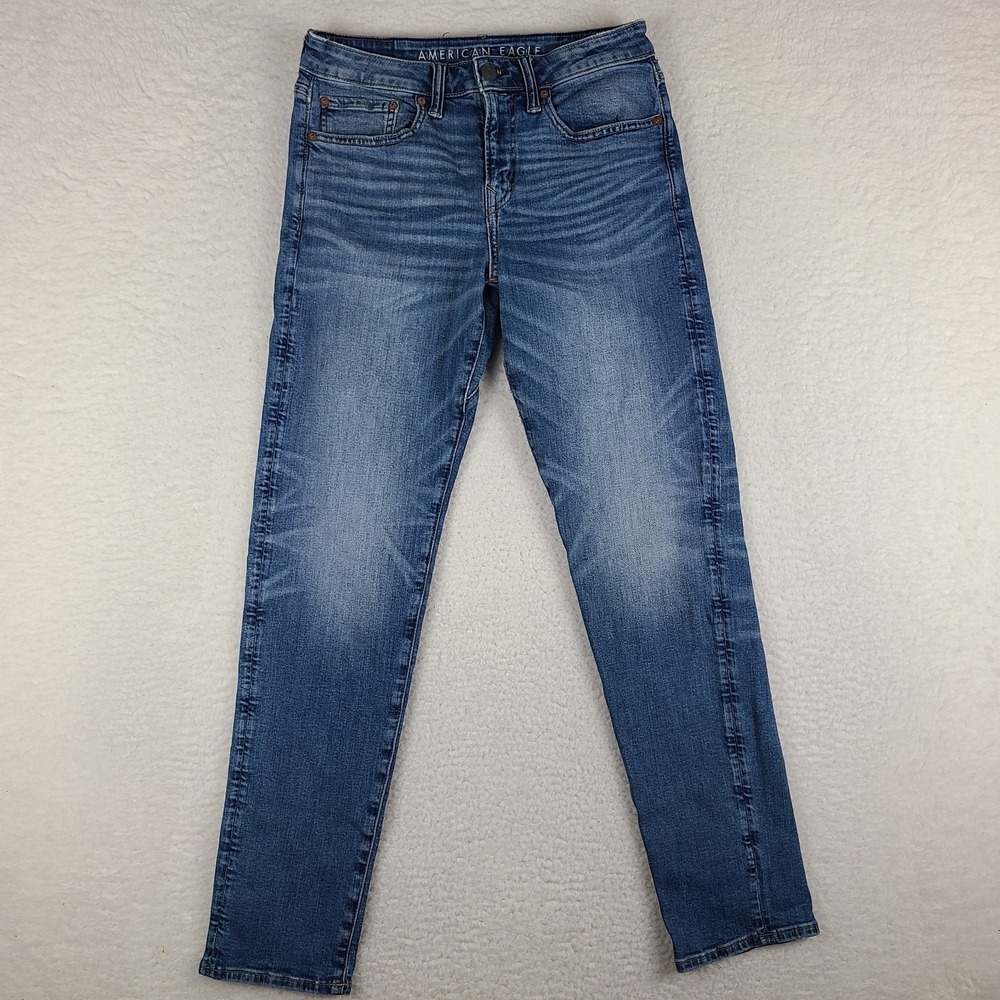 American Eagle Jeans Mens 28x32 Blue Move Free Athletic Fit Airflex +‎ Denim